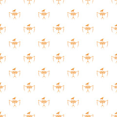 Pterodactyl skeleton bones creating a seamless prehistoric pattern background © nsit0108