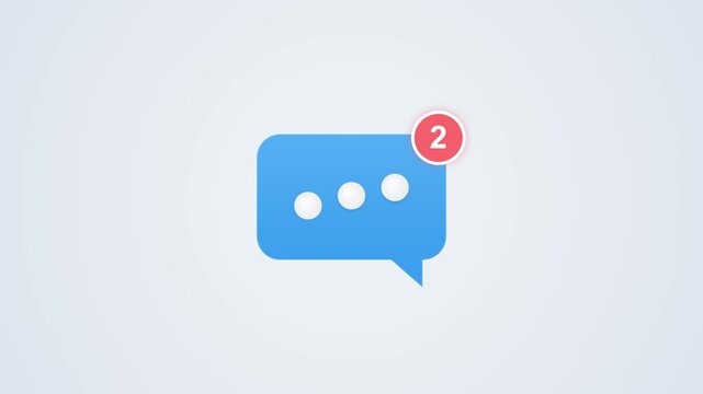 Animated Chat Message Notification with Typing Dots for Online Communication
