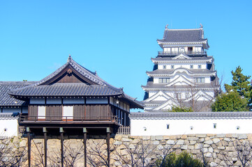 Obraz premium 福山城のとても美しい風景A very beautiful castle landscape found in Japan