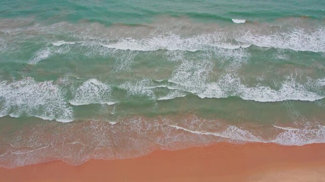 Aerial view of Golden Beach, Puri, Odisha, India. 