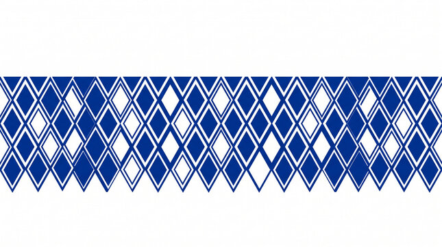 Blue and white Bavarian diamond border.