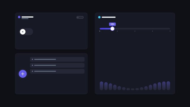 Interactive User Interface Dashboard With Slider And Data Visualization
