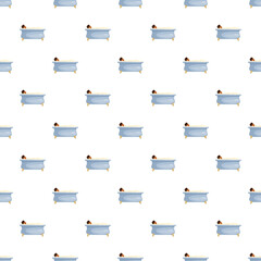 Fototapeta premium Woman enjoying a bubble bath in a repeatable pattern design