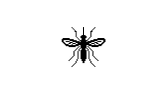 Simple mosquito pest sprite in pixel art.