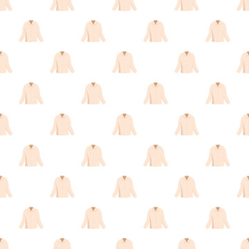 Beige long sleeve shirts forming a continuous, repetitive pattern over a white background