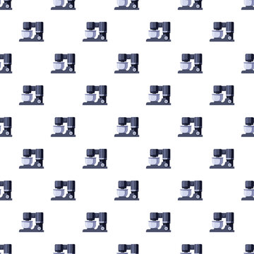 Kitchen stand mixer appliances forming a seamless pattern illustration