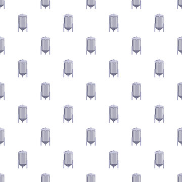 Industrial fermentation tanks forming a seamless pattern for manufacturing processes