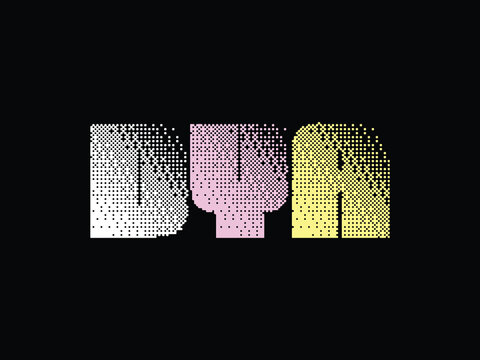Halftone Pixelated DYA Text Effect