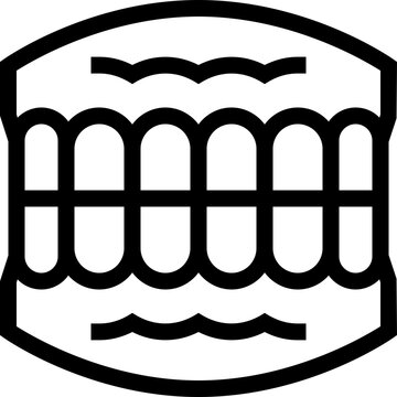 Tooth and Gum Outline Icon
