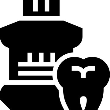 Mouthwash and Tooth Icon
