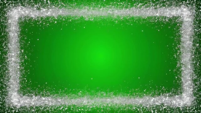 Ultra motion greenscreen background with bright green color and light particles