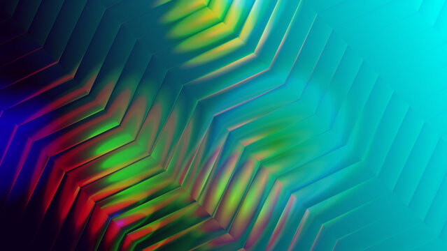 A vibrant abstract background features dynamic and colorful lines blending with a smooth gradient of teal green and rich red shades