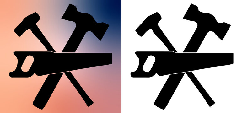 Carpenter Handyman Tools Silhouette Vector Graphic Set