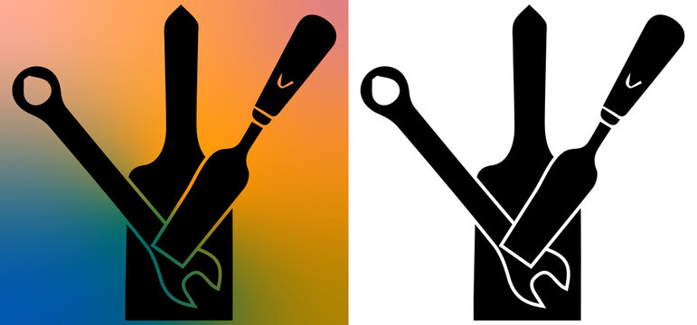 Carpenter Handyman Tools Silhouette Vector Graphic Set