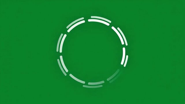 Green screen video loading icon and progress buffering circle template