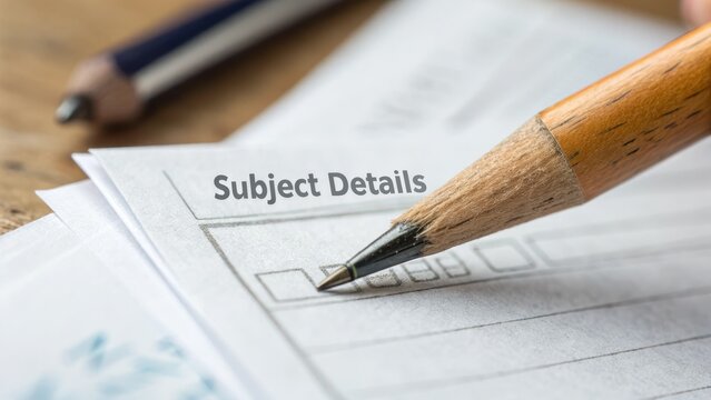 Close-Up View of Pencil Writing on Document with Checklist Items