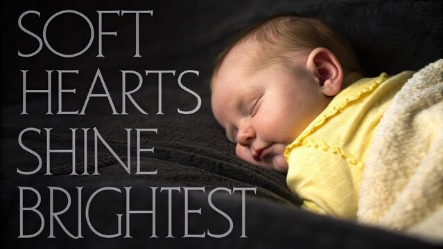 Peaceful Baby Sleeping on Soft Blanket with Gentle Lighting