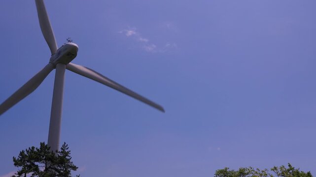 Wind Turbine Zoom-In at Aoyama Plateau, Mie Japan (4K)  