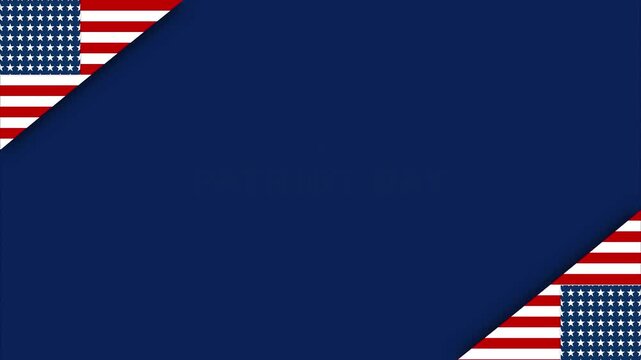 Patriot day united states flag pattern remembrance modern flat graphic design blue theme seamless motion background tribute banner