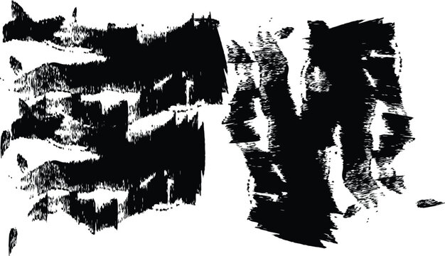 Bold black ink smear textures for high contrast graphic design.