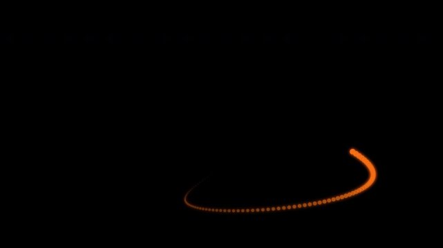 Glowing orange lorenz attractor mathematical chaos theory particles on alpha channel background
