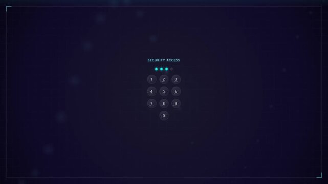Digital security keypad interface for password access authorization