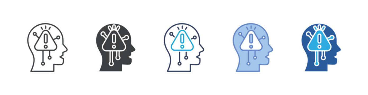 Mind Crisis icon set multiple style collection