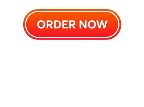 Order now button with orange gradient, call to action web element, vibrant red and orange purchase icon for e-commerce websites
