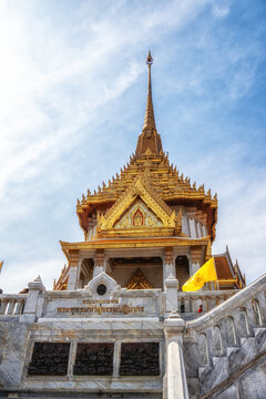 Wat Traimit (Golden Buddha temple) in Bangkok. Kingdom of Thailand