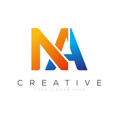 ma Letter ma Logo Icon Design Vector © Sopon Chandra Roy