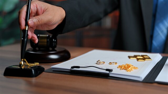 Lawyers handle legal divorce documents, managing divorce proceedings inside courtrooms where divorce settlement negotiations divide valuable asset property under legal supervision.
