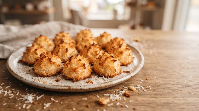 Golden Baked Coconut Macaroons