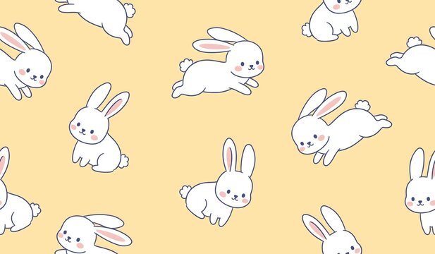 Cute rabbit pattern background