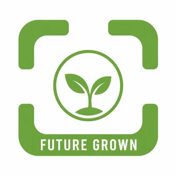 Green sprout icon with rounded corner brackets and Future Grown text label.