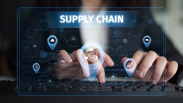 Supply chain processes with data-driven logistics, transportation, and distribution. enhances operations. Supply chain improves efficiency. Supply chain integrates logistics and delivery. Muxer