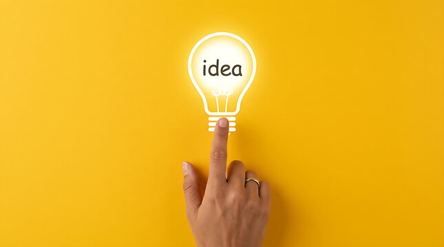 Bright light bulb symbolizing innovation and creativity concept.