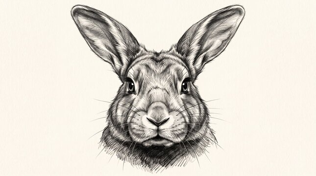 white rabbit on a black background