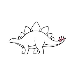 Fototapeta premium Stegosaurus Dinosaur Illustration