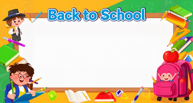 back to school template design
