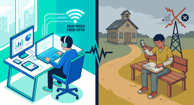 The Digital Divide in Education: Unequal Internet Access and Educational Quality Between Urban and Remote 3T Regions