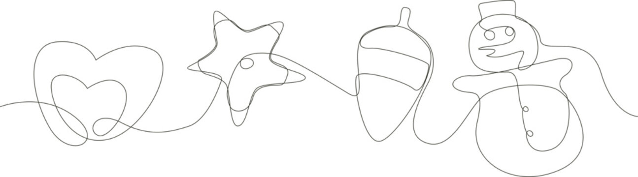 Christmas line continues with this artistic snowman minimalist monochrome black line heart star design.