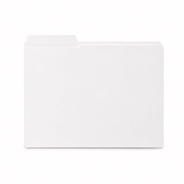Sheaf of plain paper document folder tabs