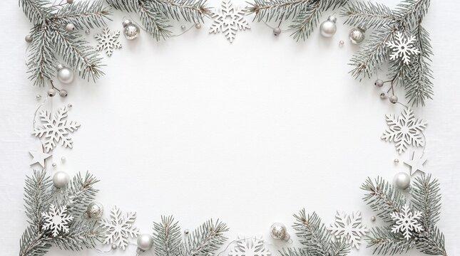 Abstract forest frame with blurred trees and a bright white center
