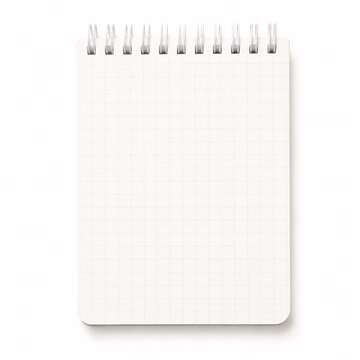 Blank graph paper notepad or notebook