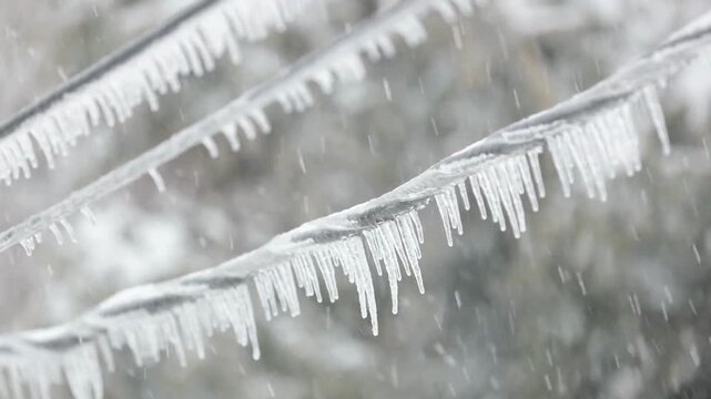 icicles in the snow