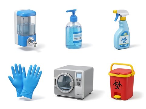 Hygiene safety equipment featuring sanitation tools for healthcare and laboratory environments