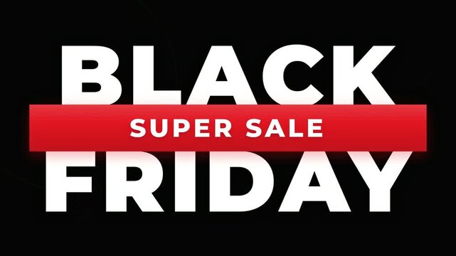 Black Friday Super Sale Promotional Graphic Design Concept.