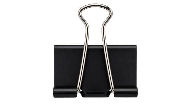 Black Binder Clip for Securely Holding Documents and Papers