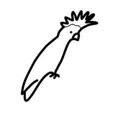 sulphur crested cockatoo Australia Animal Habitat Hand drawn Organic line © khulisara
