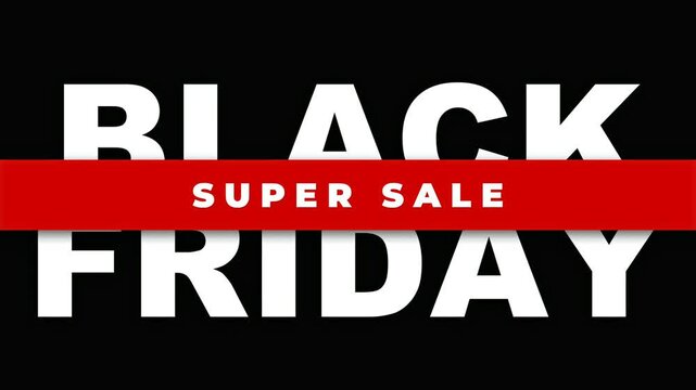 Black Friday Super Sale Typography Design Concept.